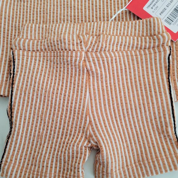 Baby Boy 2-Piece Outfit Set 6-12M Striped Top & Shorts by Kidichic NWT - Picture 5 of 6